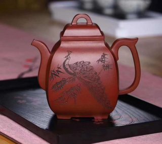 《漢方》宜興紫砂壺顧洪軍玫瑰紅鐵砂全手工茶壺 《漢方》宜興紫砂壺顧洪軍玫瑰紅鐵砂全手工茶壺